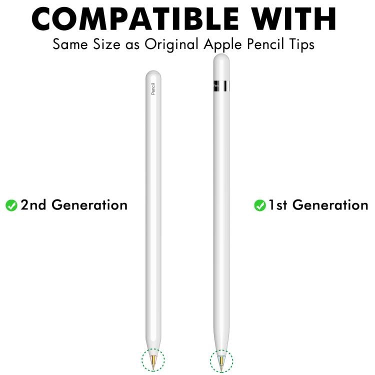 4-pk spisser til Apple Pencil 1 og 2 – 1,95 mm