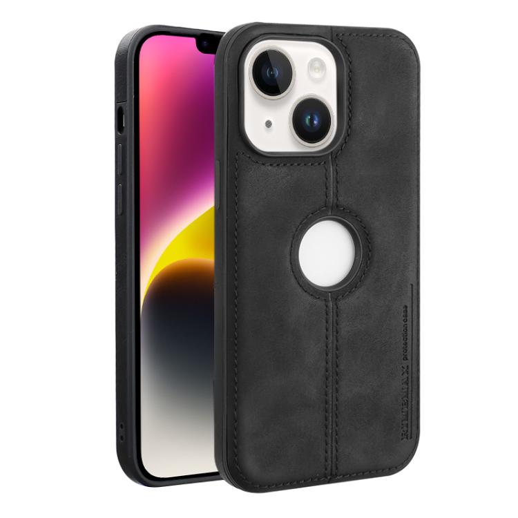 Kunstlærskall for iPhone 14 Plus - Svart