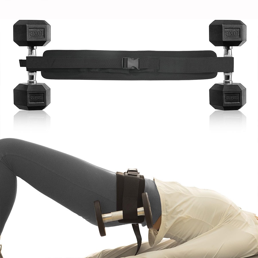 Treningsbelte i nylon for hofteløft - hip thrust med ekstra komfort