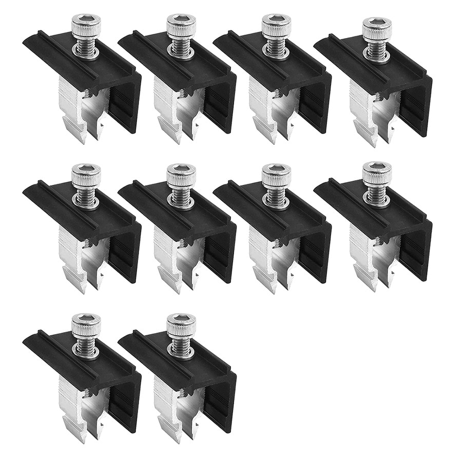Solcellepanelbrakett i aluminiumslegering - 30 mm holder, 10-pakning