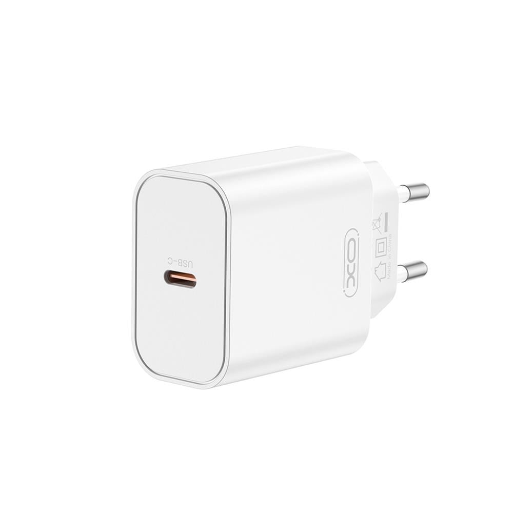 XO USB-lader med USB-C PD 20W - kompakt hurtiglader for moderne enheter