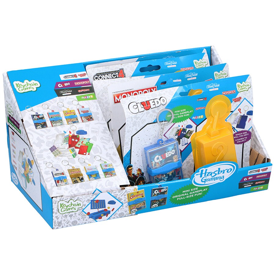 Hasbro Mini Game nøkkelring - samlersett med 4 spill