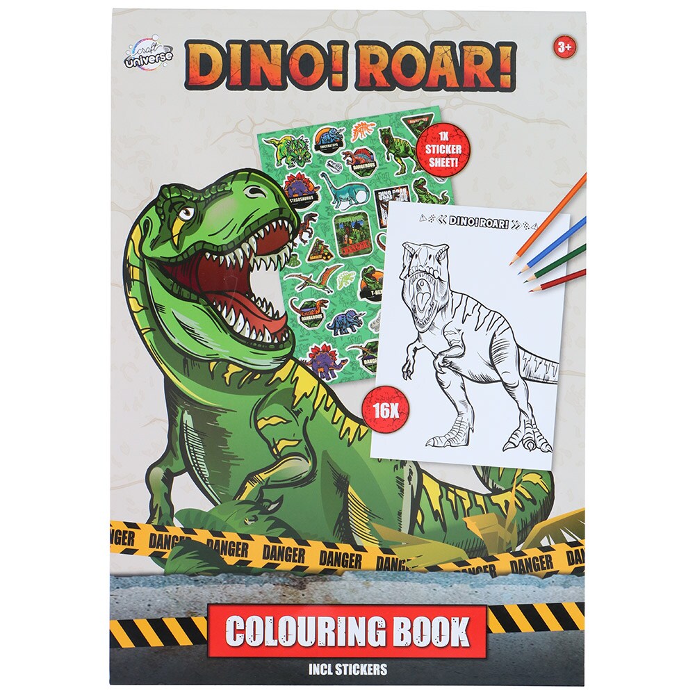 A4 Dinosaurer fargeleggingsbok