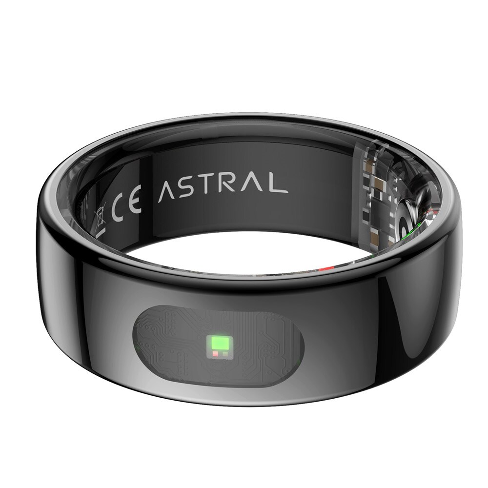Forever Astral SR-100 Smartring – Helseovervåking og Bevegelseskontroll i Svart, Størrelse 12