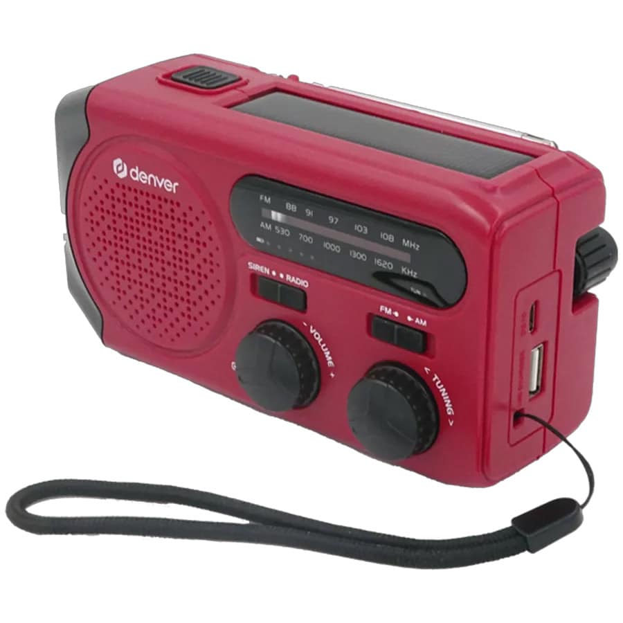 Denver SCR-2010 sveivradio med solcellelading og 2000 mAh batteri