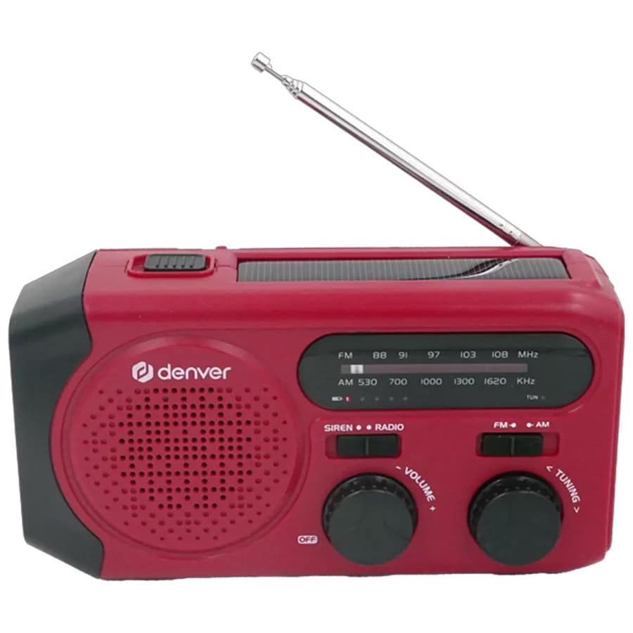 Denver SCR-2010 sveivradio med solcellelading og 2000 mAh batteri