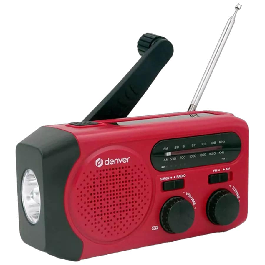 Denver SCR-2010 sveivradio med solcellelading og 2000 mAh batteri