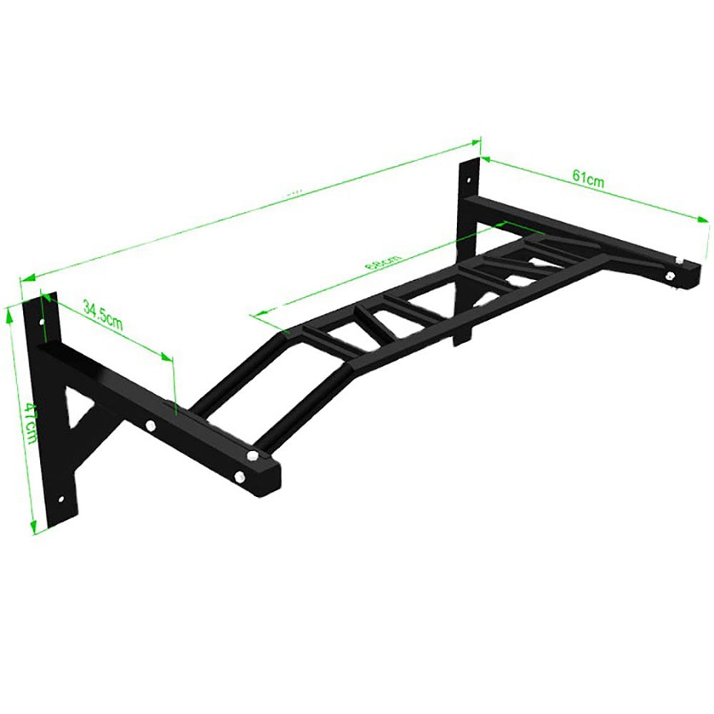 Vegghengt pull up-stang - 121x61x47cm