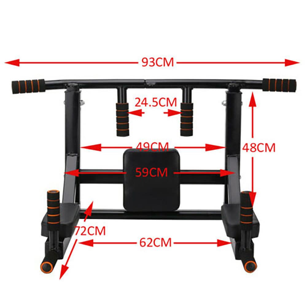 Veggmontert pull-up-stang – 93 x 72 x 48 cm – Dead hang / grepstyrke – helse