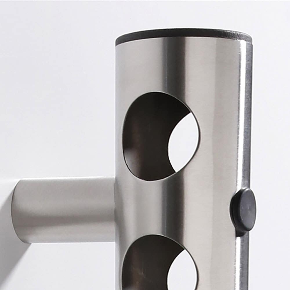 Vinreol i rustfritt stål for 8 flasker, 43 cm