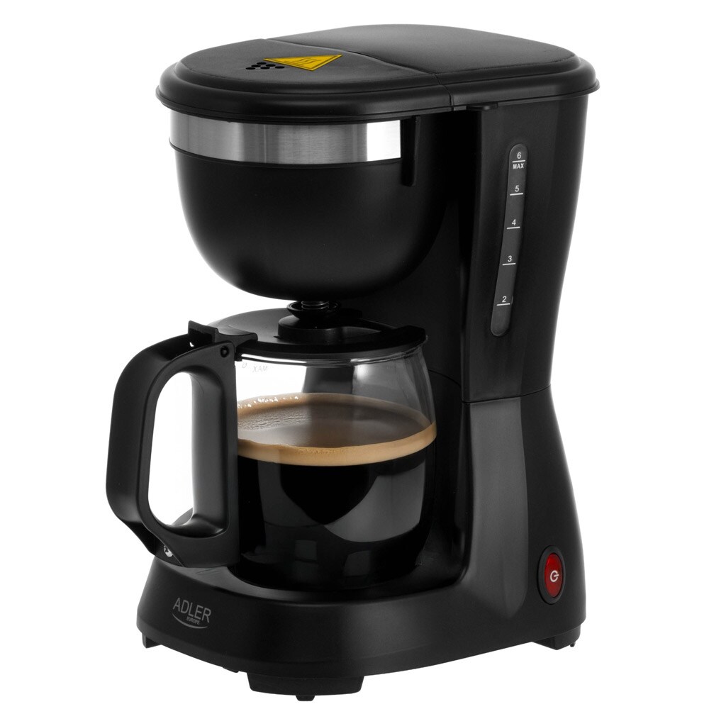 0,6 liters kaffetrakter med glassbeholder - 600 W, dryppstopp og automatisk avstengning - Hvit