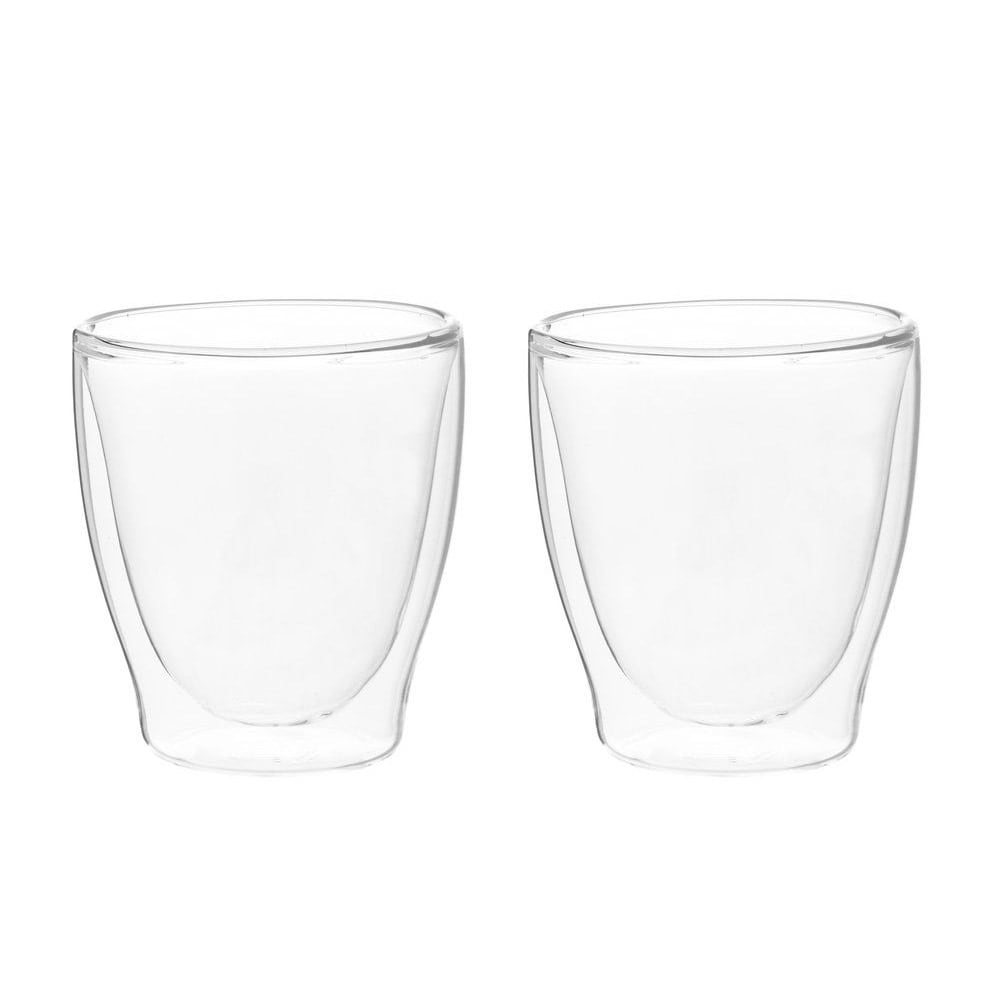 Dobbeltveggede kaffeglass i borosilikatglass, 20 cl, 2-pk