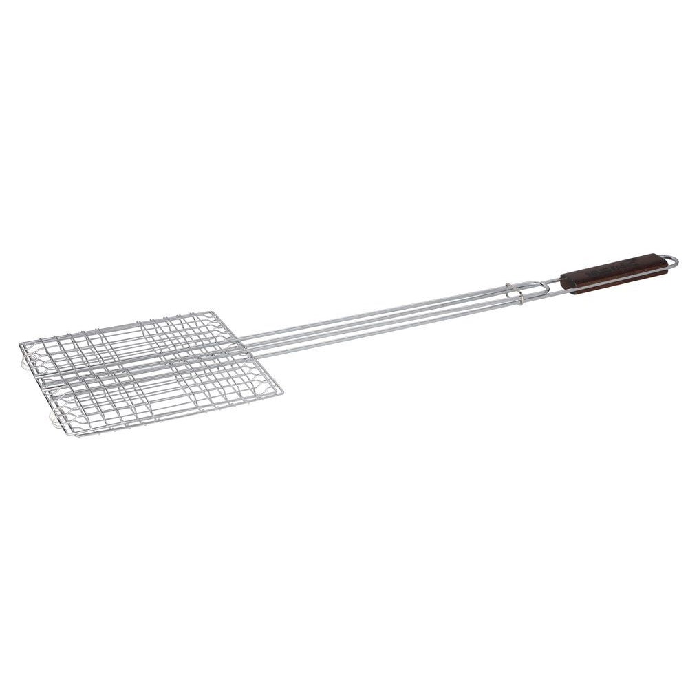 Grillhylster med langt håndtak og skaft av tre, 74 x 22,5 x 21 cm