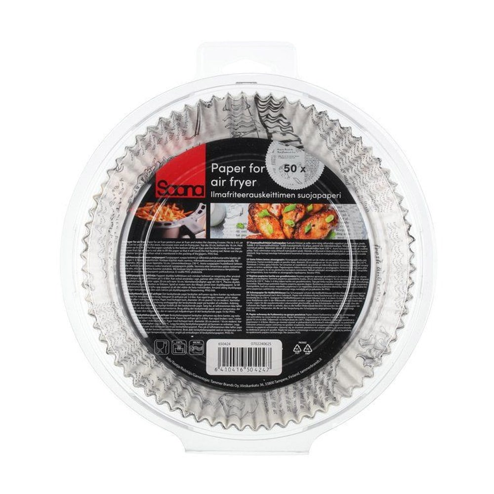 Beskyttelsespapir for airfryer rund, 50-pk - Ø 20/16 cm