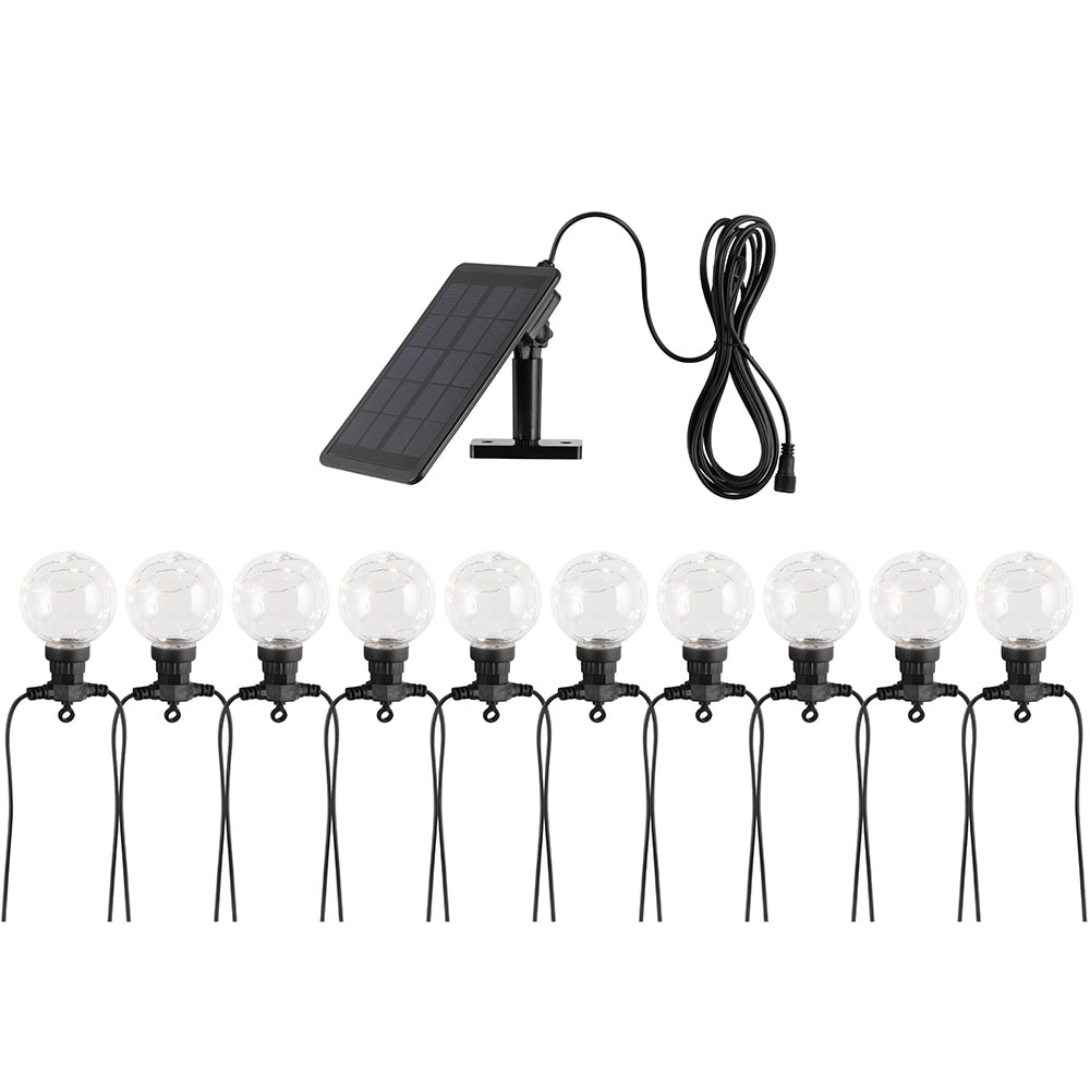 LED-sløyfe med solcelledrevne kuler og USB-lading