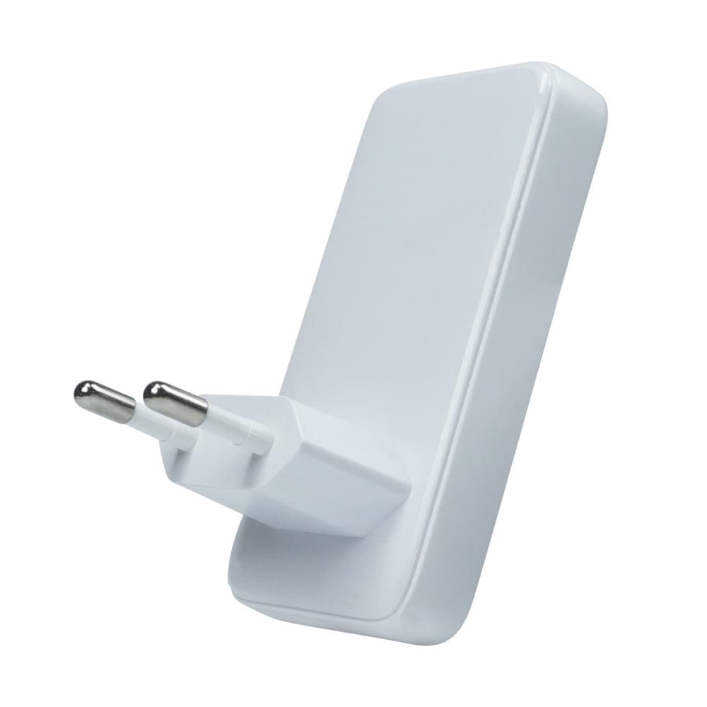Qualo GaN Slim vegglader med USB og PD USB-C 45W - hvit