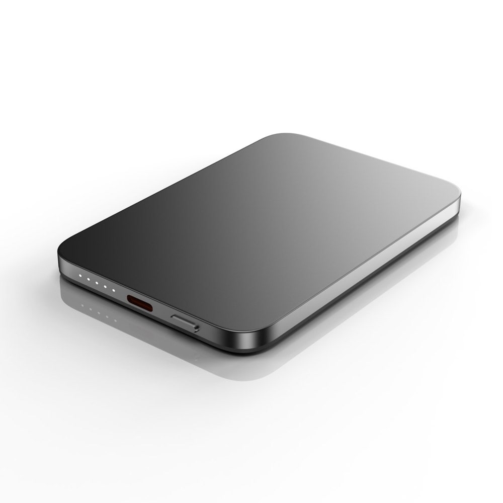 Qualo powerbank 5000 mAh med MagSafe og 20 W USB-C-lading