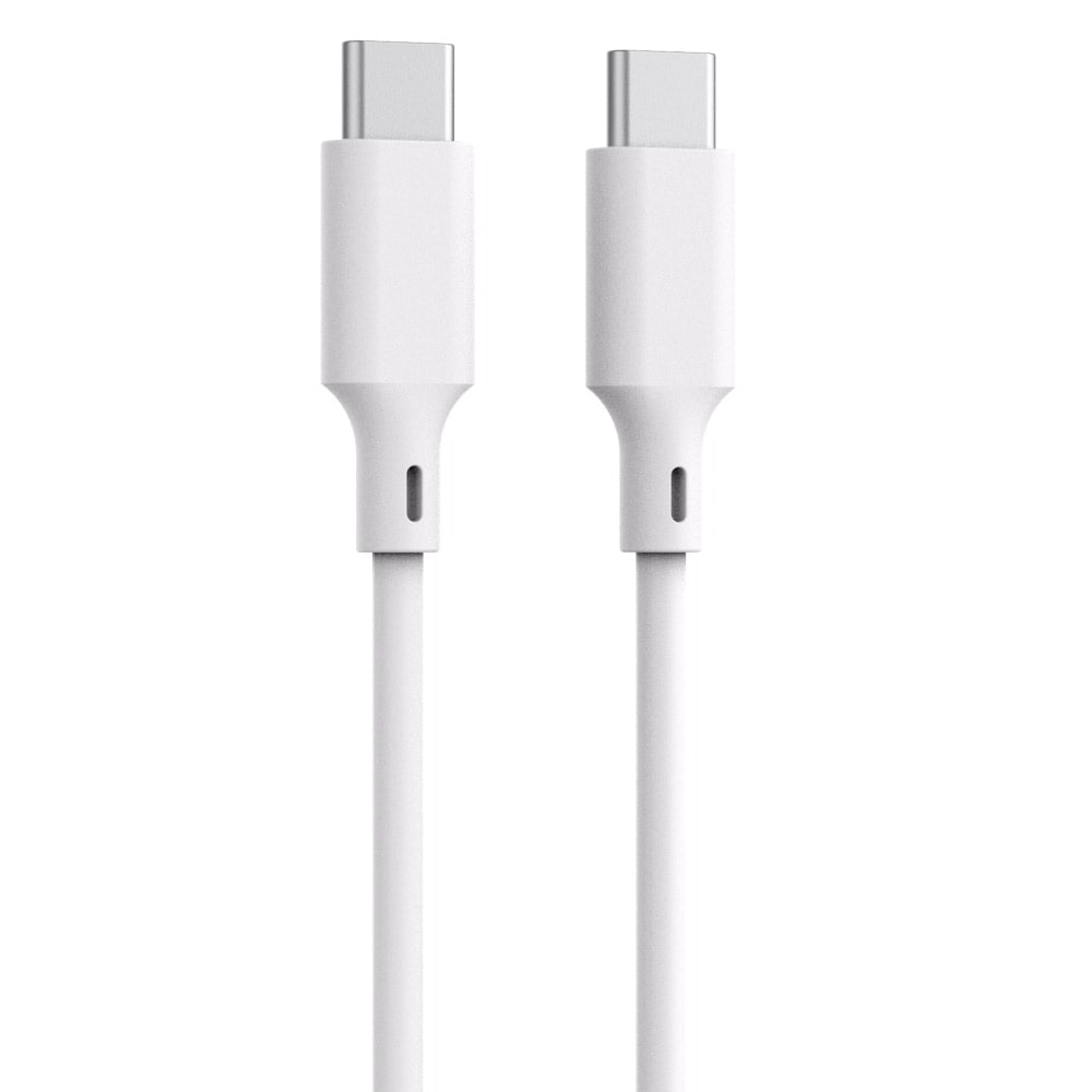Qualo Recycling USB-C-kabel 3A 1,5 m - hvit