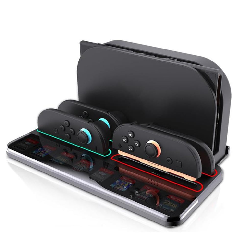 Tynt ladestativ for Nintendo Switch 2 og håndkontrollere
