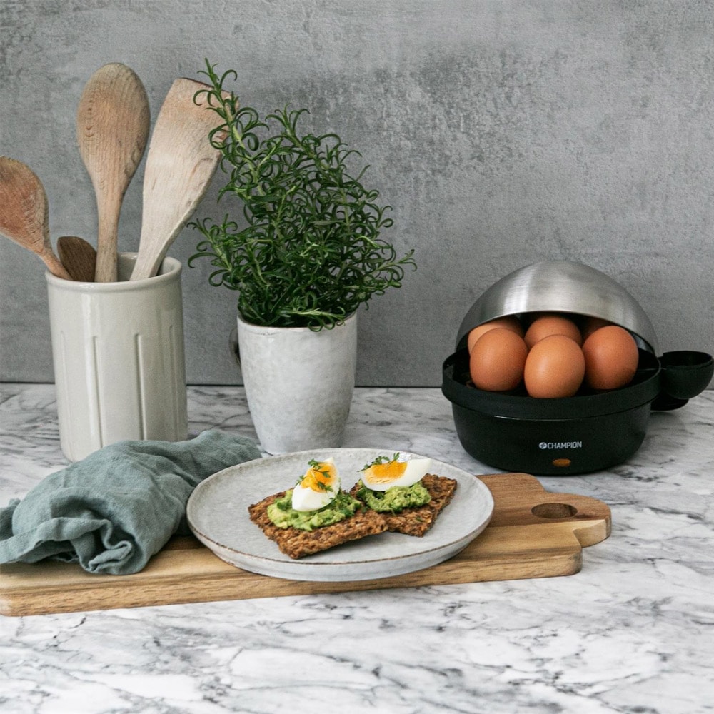 Champion Egg Cooker for 7 egg - Rustfritt stål/Svart