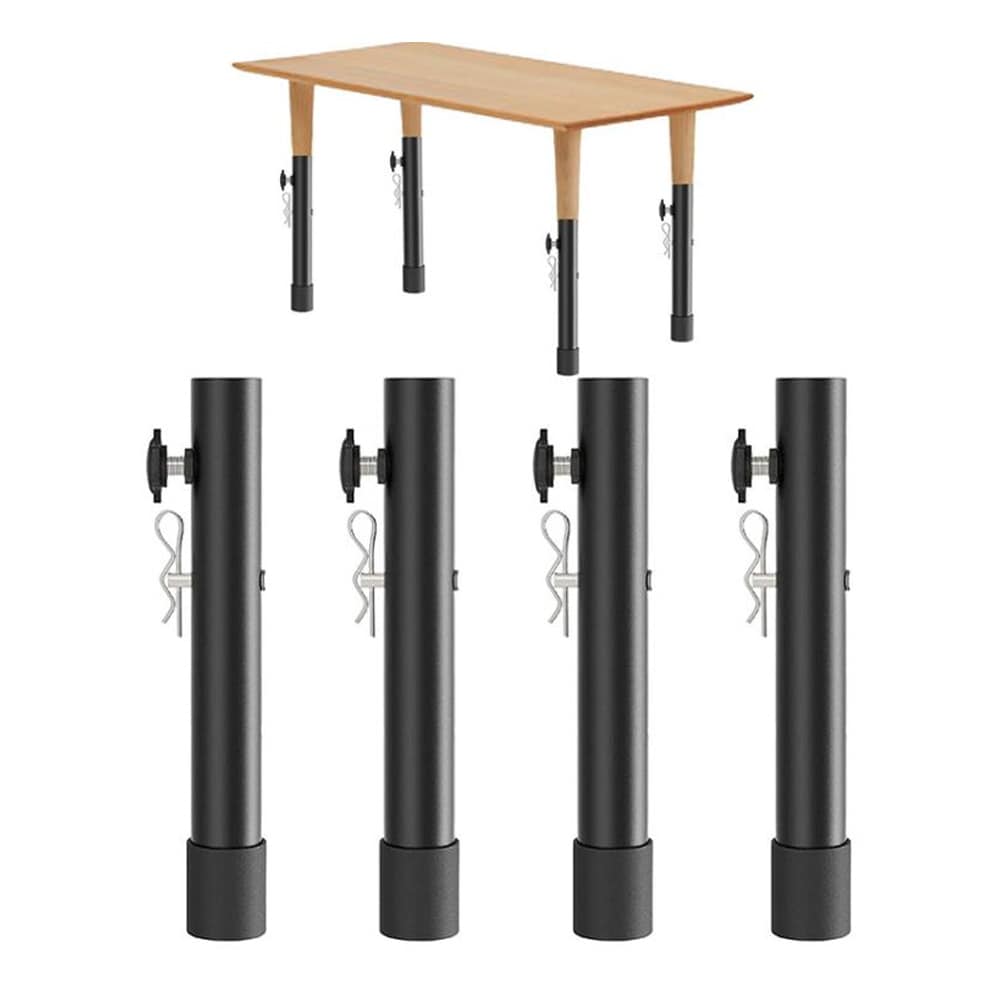 Bordbenforlengere i stål, 4-pakning