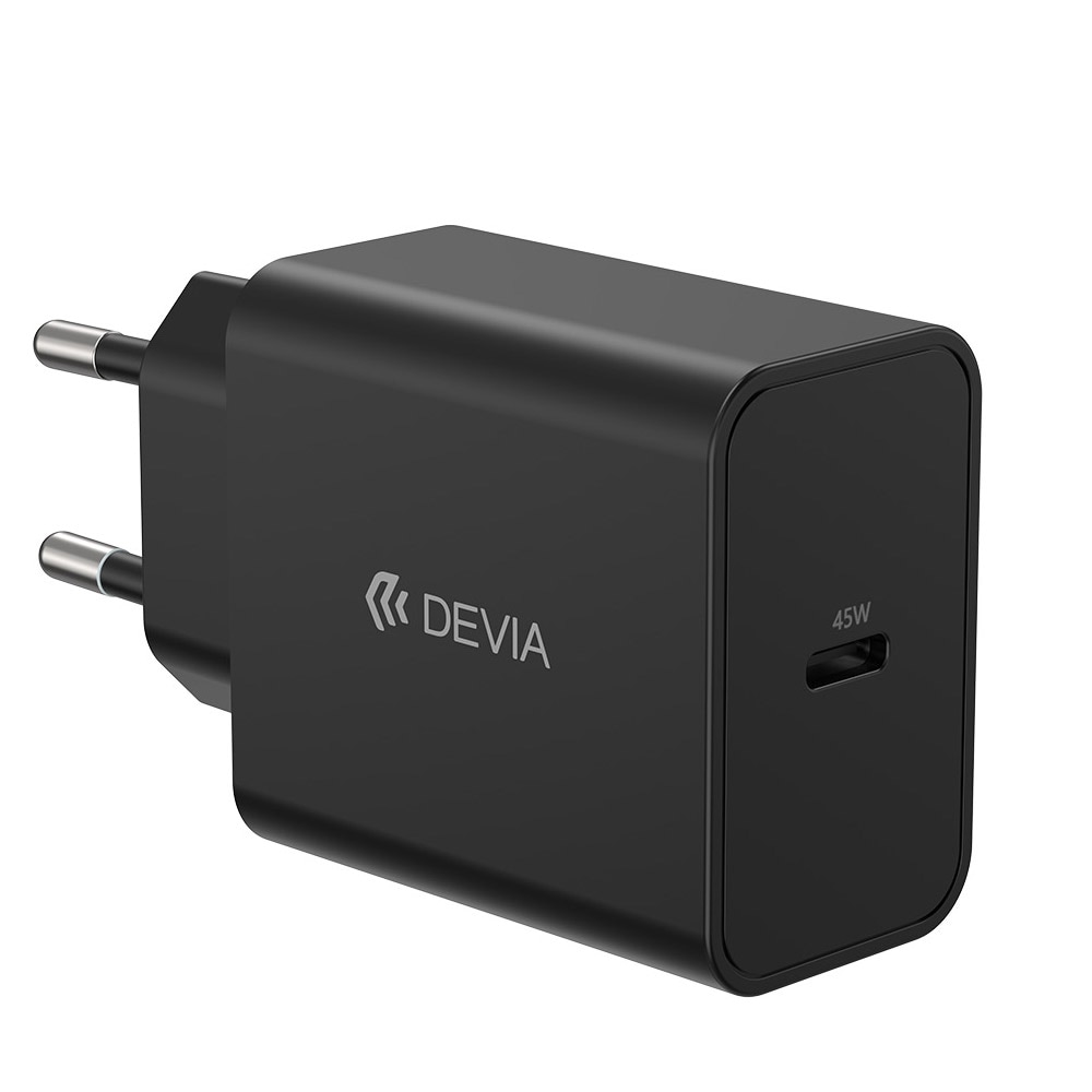 Devia USB-C-lader med PD 45W 1x USB-C - Svart
