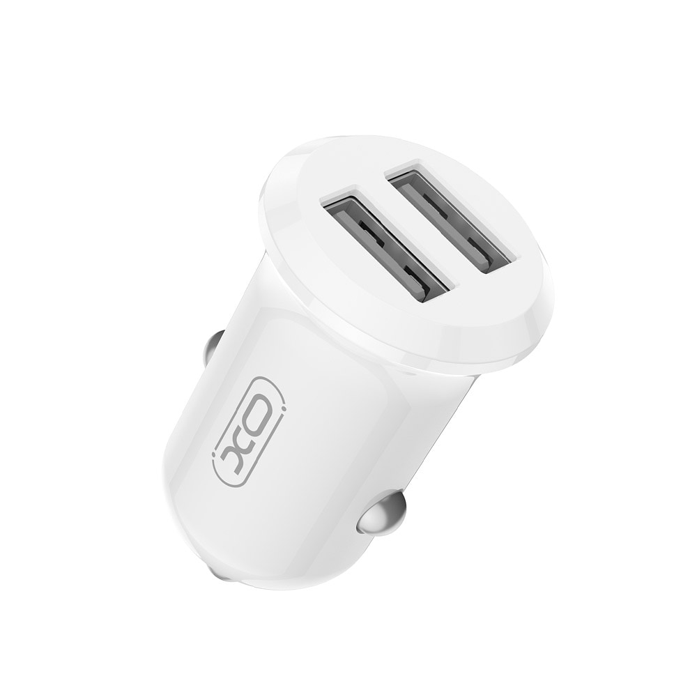 XO Billader med 2xUSB - 12W kompakt billader