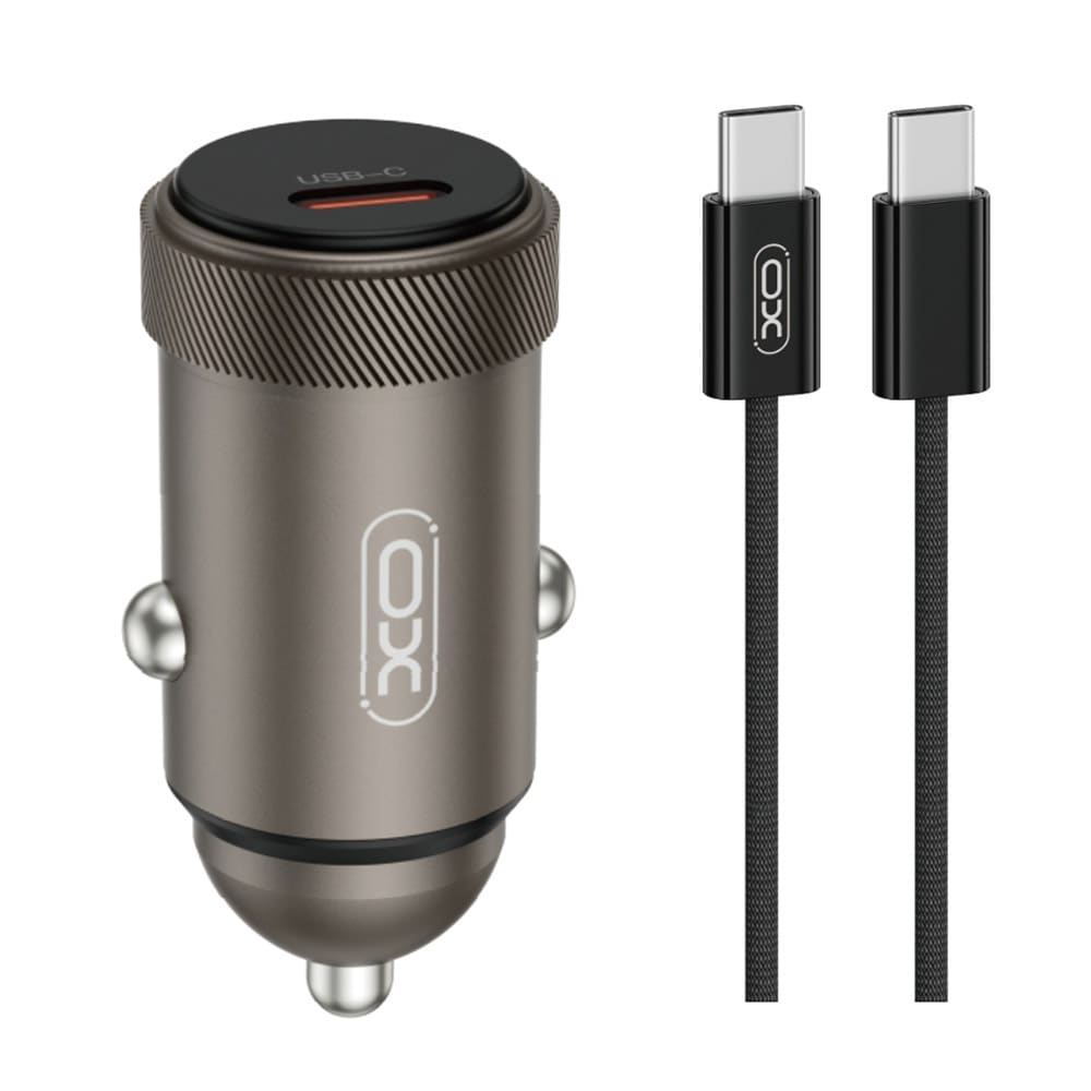 XO Billader med USB-C PD 30 W - inkl. USB-C til USB-C-kabel