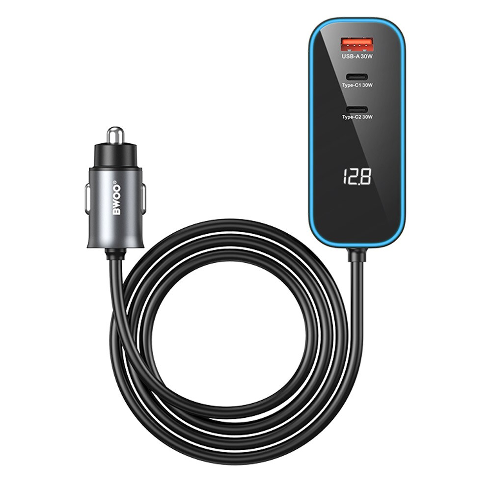 BWOO Billader med 2xUSB og 2xUSB-C PD 30W