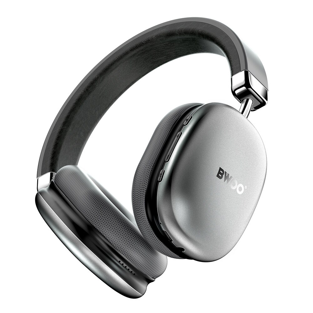 BWOO trådløse hodetelefoner med Bluetooth 5.3 og TF-støtte - grå