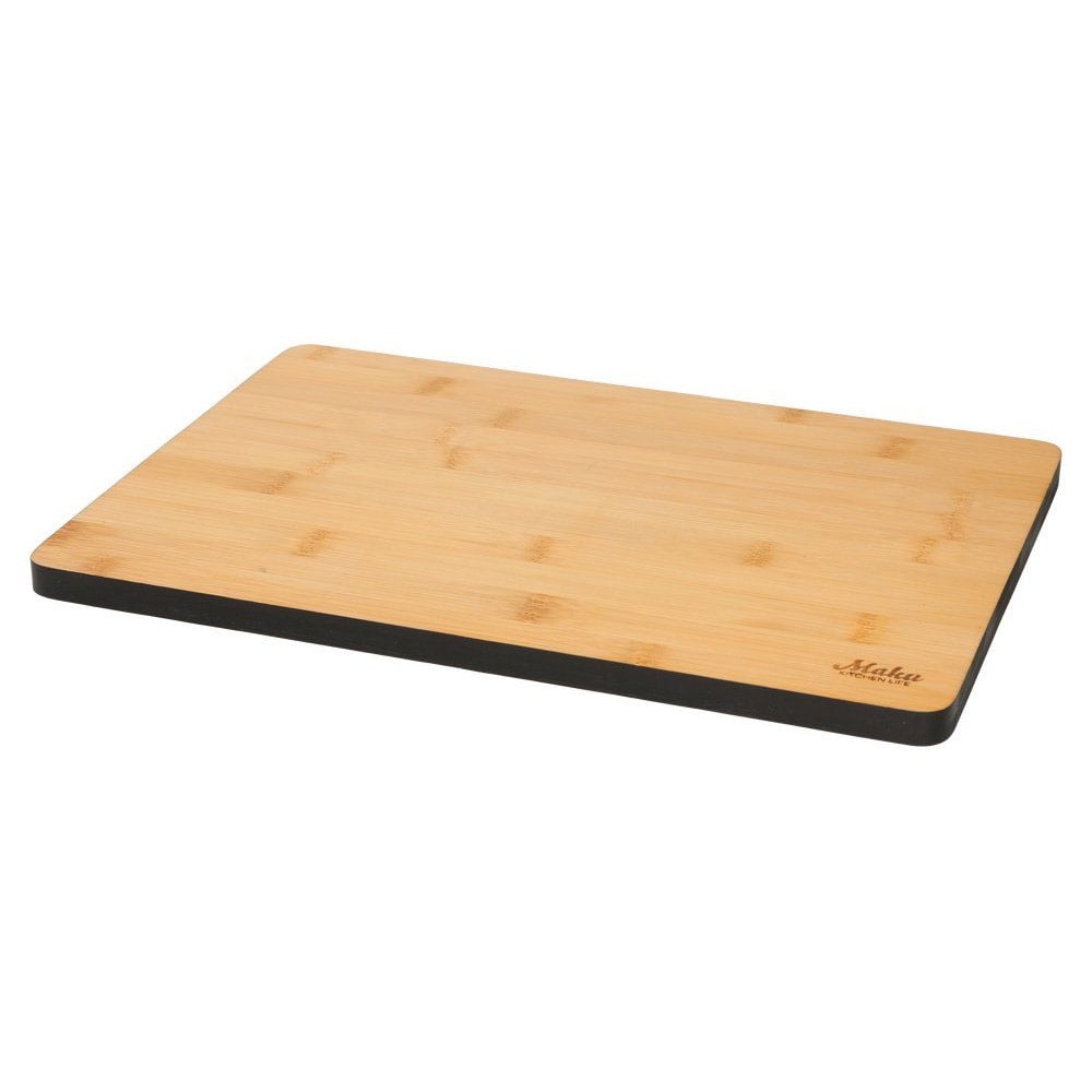 Bambus skjærebrett 33 x 24 x 1,4 cm – Svart kant