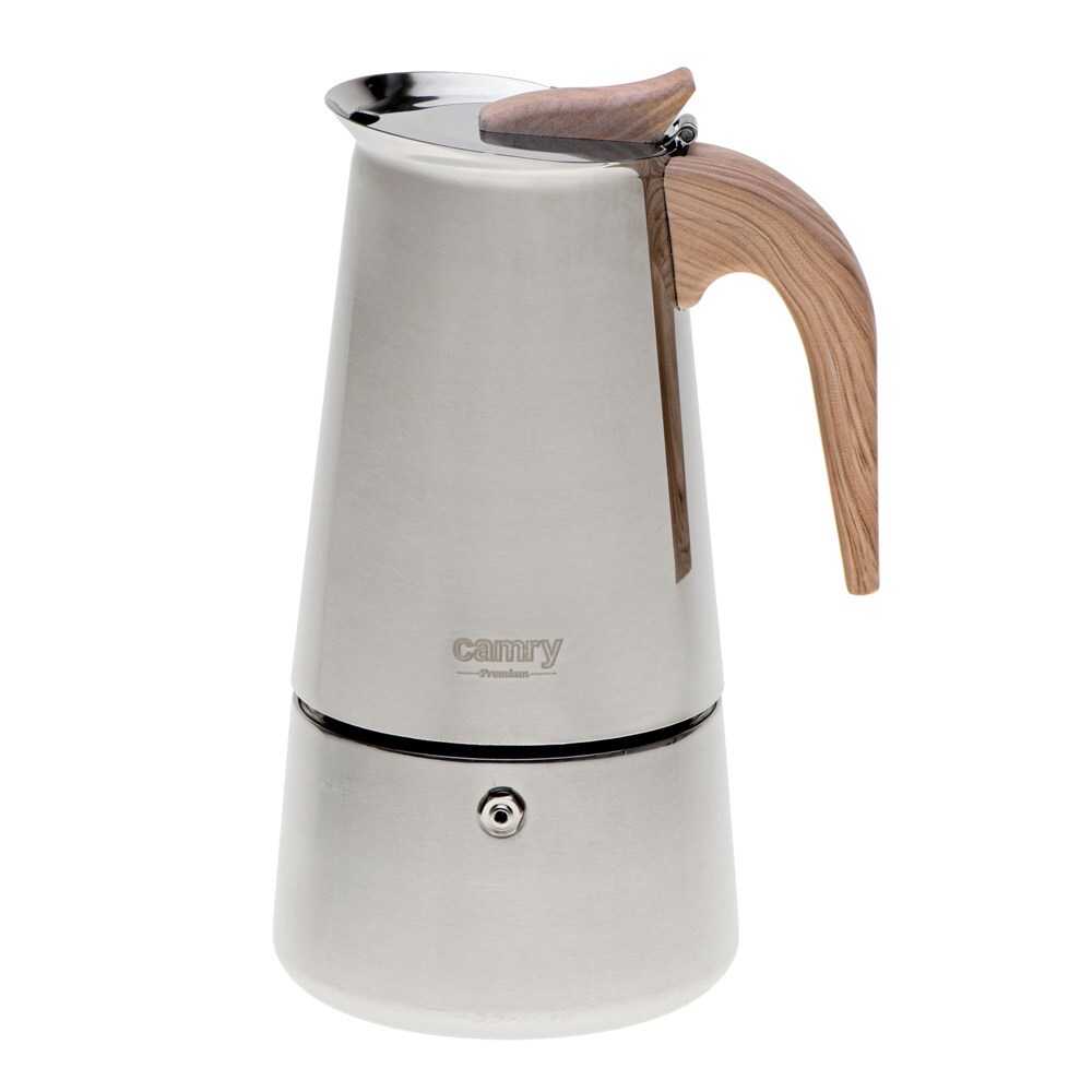 Espressokanne for induksjon – 450 ml med  trehåndtak