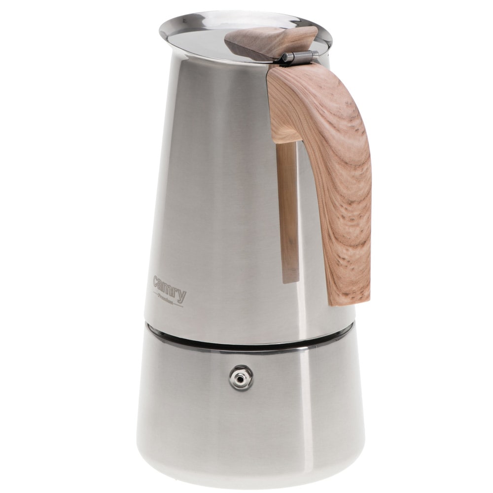 Espressokanne for induksjon – 450 ml med  trehåndtak