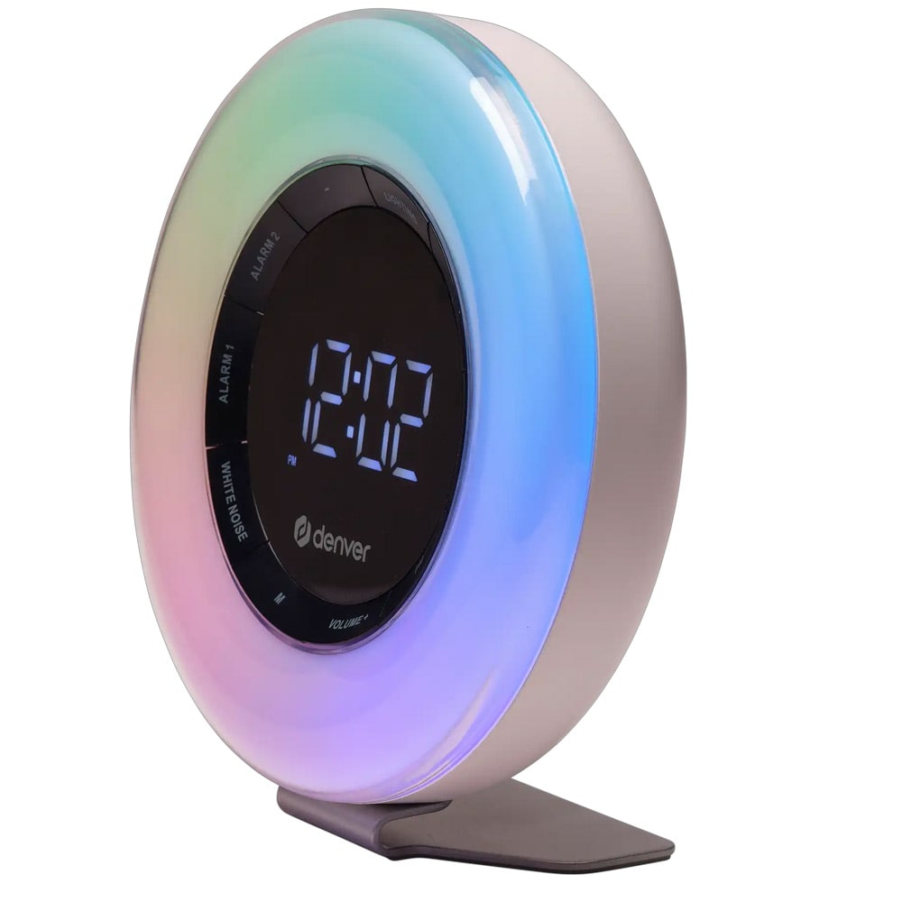 Wake-up light med FM-radio og dobbel alarm