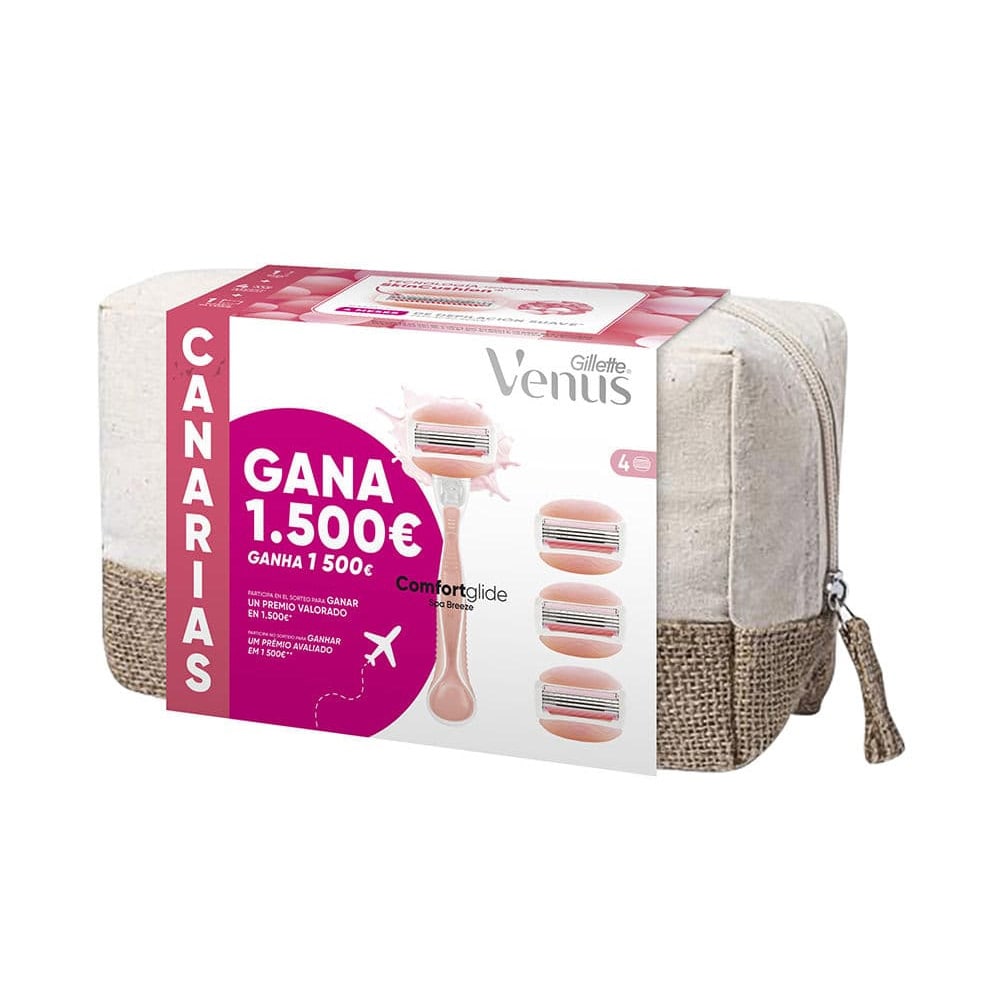 Gillette Venus Canarias barbersett med 4 barberblader