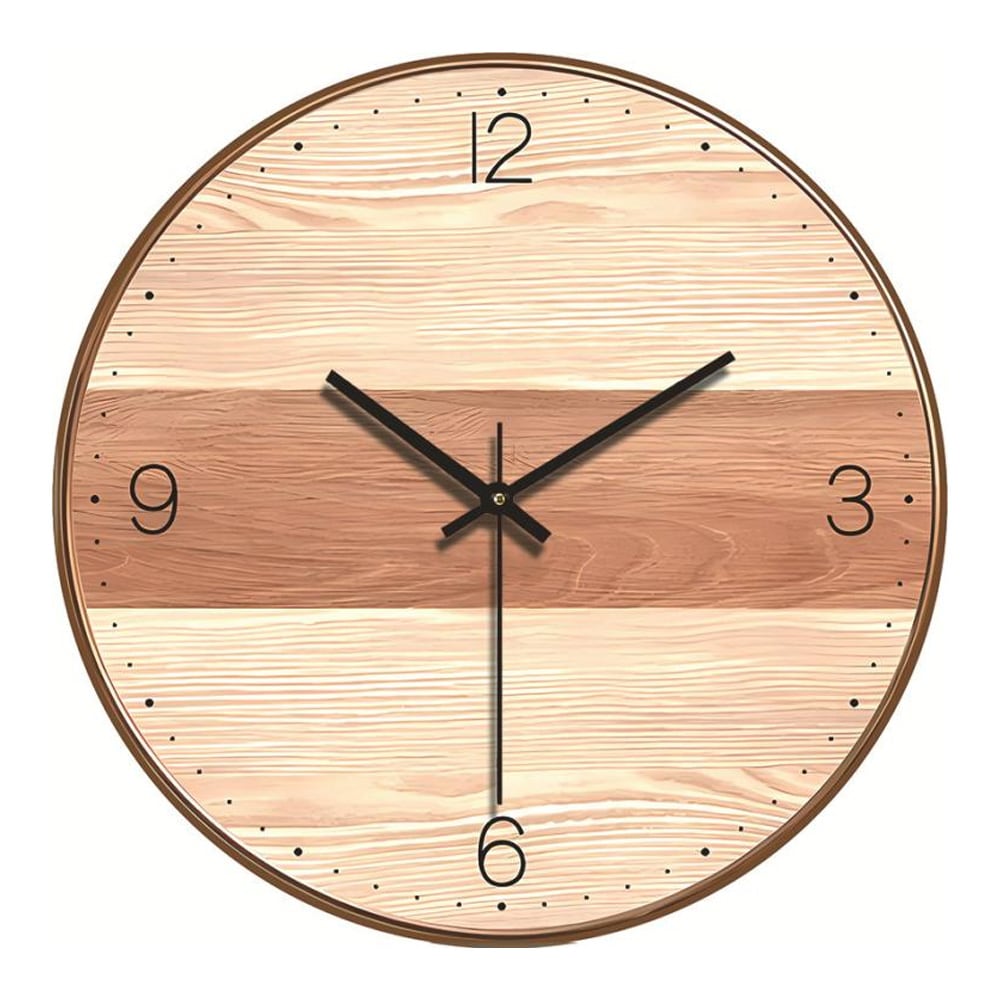 Veggklokke 30cm - Tre