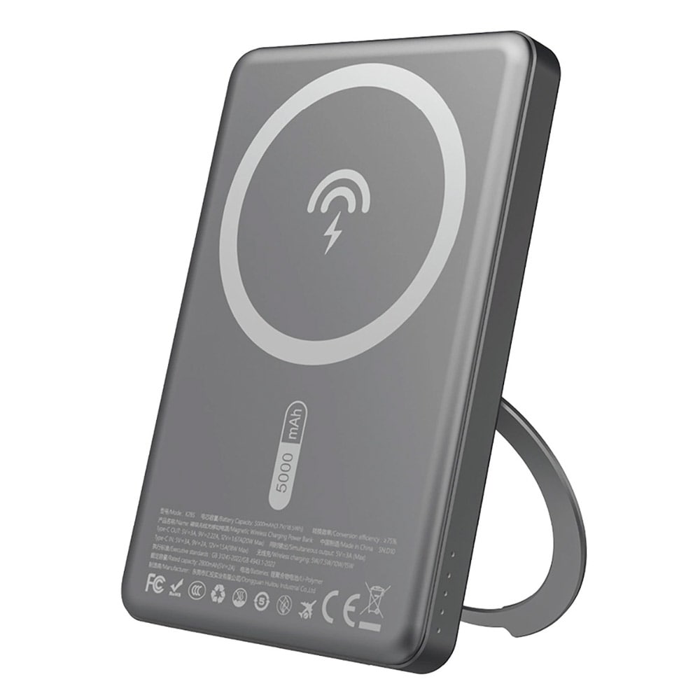 Dudao powerbank 5000 mAh med MagSafe og 20W PD med stativ – Grå