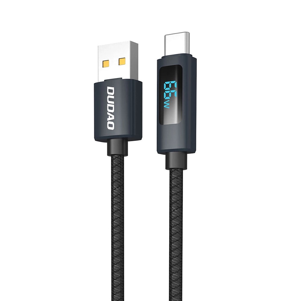 Dudao hurtigladekabel 66 W med LED-display – USB-A til USB-C 1 m