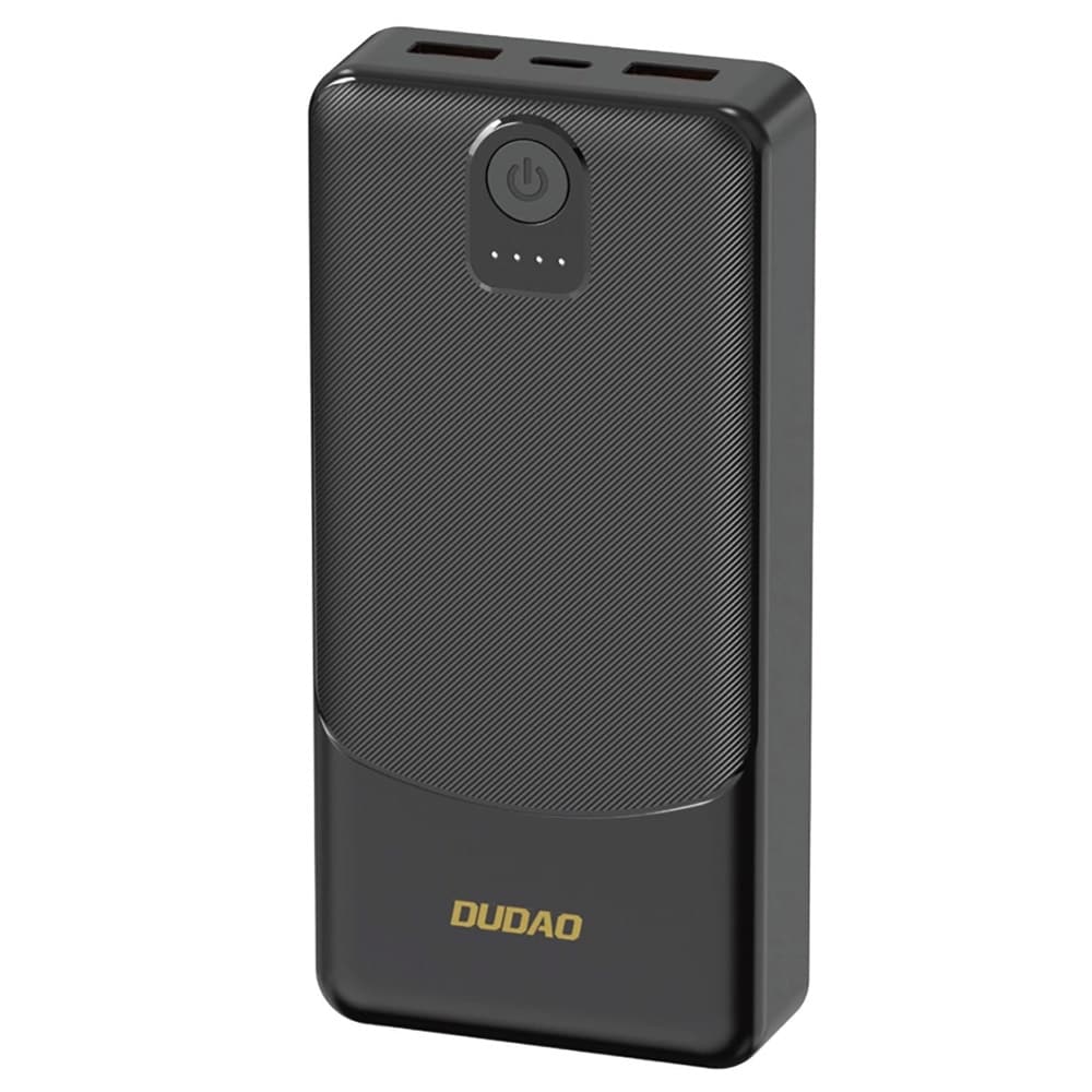 Dudao Powerbank 20 000 mAh 2,4 A med 2 × USB-A – Svart