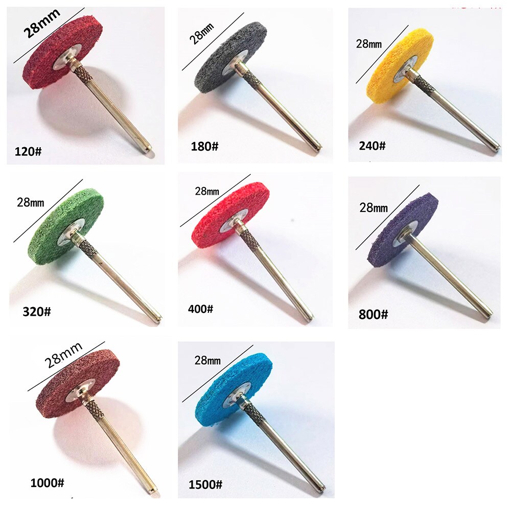 Slipebørster i nylon 24 stk. med 3 mm skaft