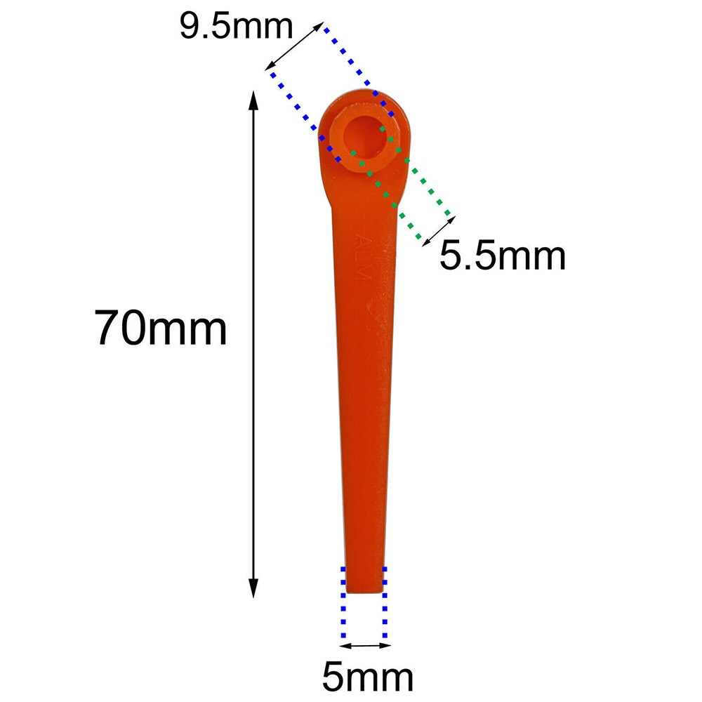 Trimmekniver i plast 70 mm - 50 stk
