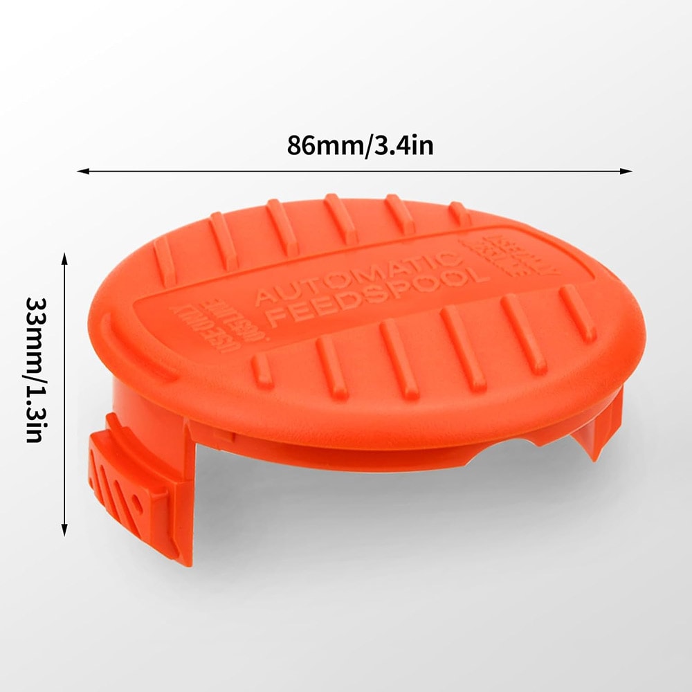 Trimmerspoledeksel for Black+Decker RC-100-P - 4-pakning med fjærer