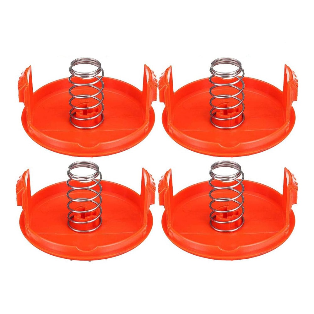 Trimmerspoledeksel for Black+Decker RC-100-P - 4-pakning med fjærer