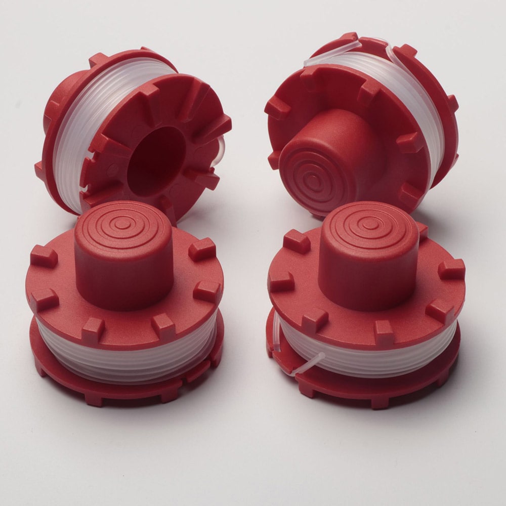 Trimmerspole og hette kompatibel med Einhell 3405096, 4-pk + hette og fjær