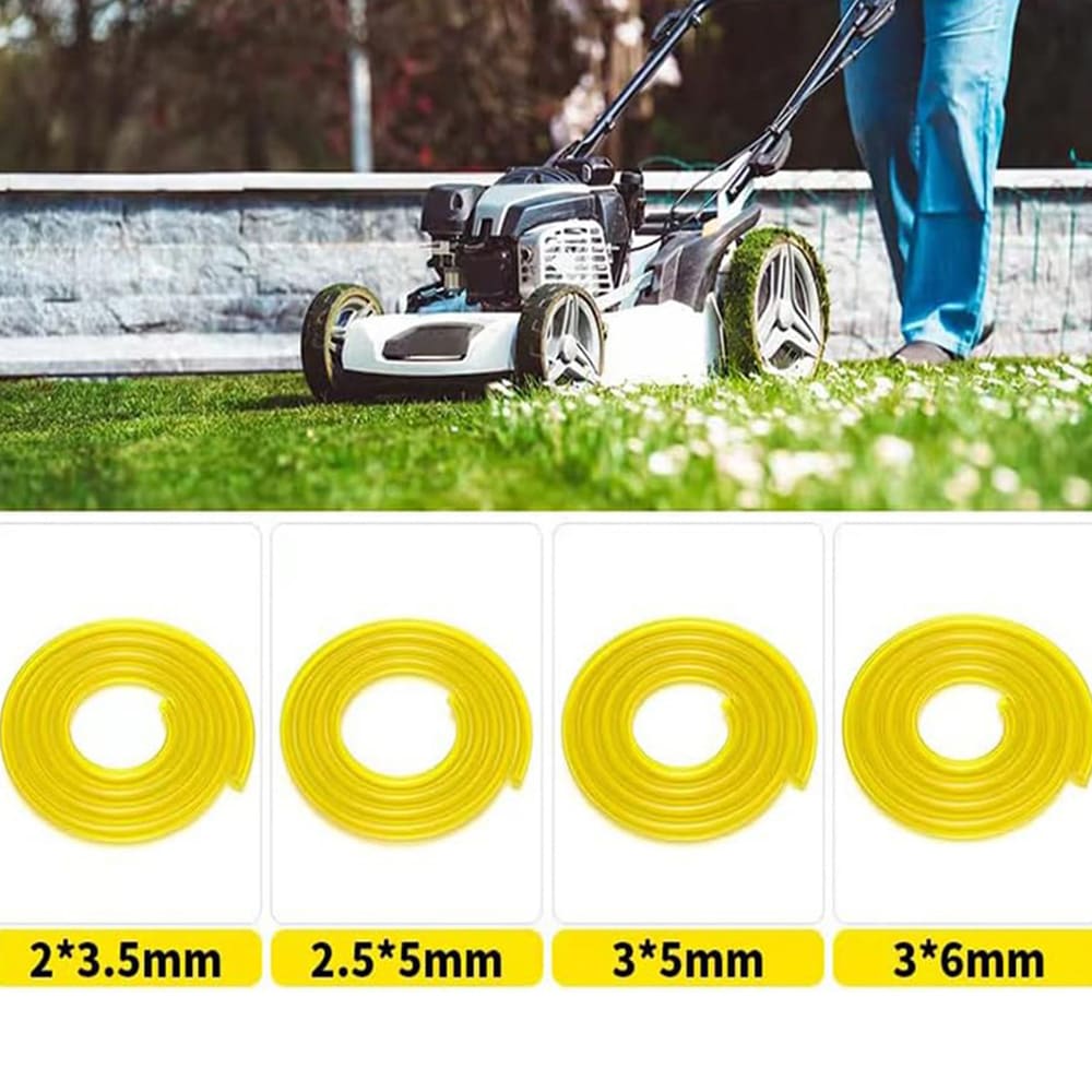 Drivstoffslange 5 stk. til trimmer / Motorsag / Løvblåser / Buskrydder / Gressklipper - 4 størrelser à 1,5 meter