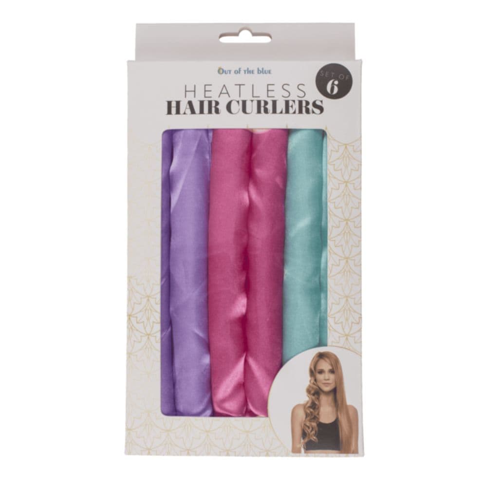 Varmebestandige curlere 22 cm, sett med 6 stk. med trykknapp