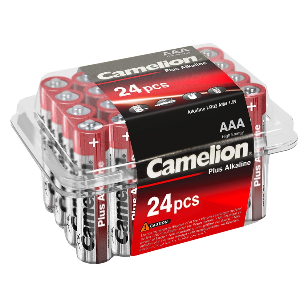 Camelion Plus Alkaline AAA/LR03-batterier 1,5 V 24-pk