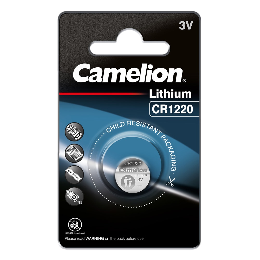 Camelion CR1220 litiumknappcellebatteri 3V 1-pk