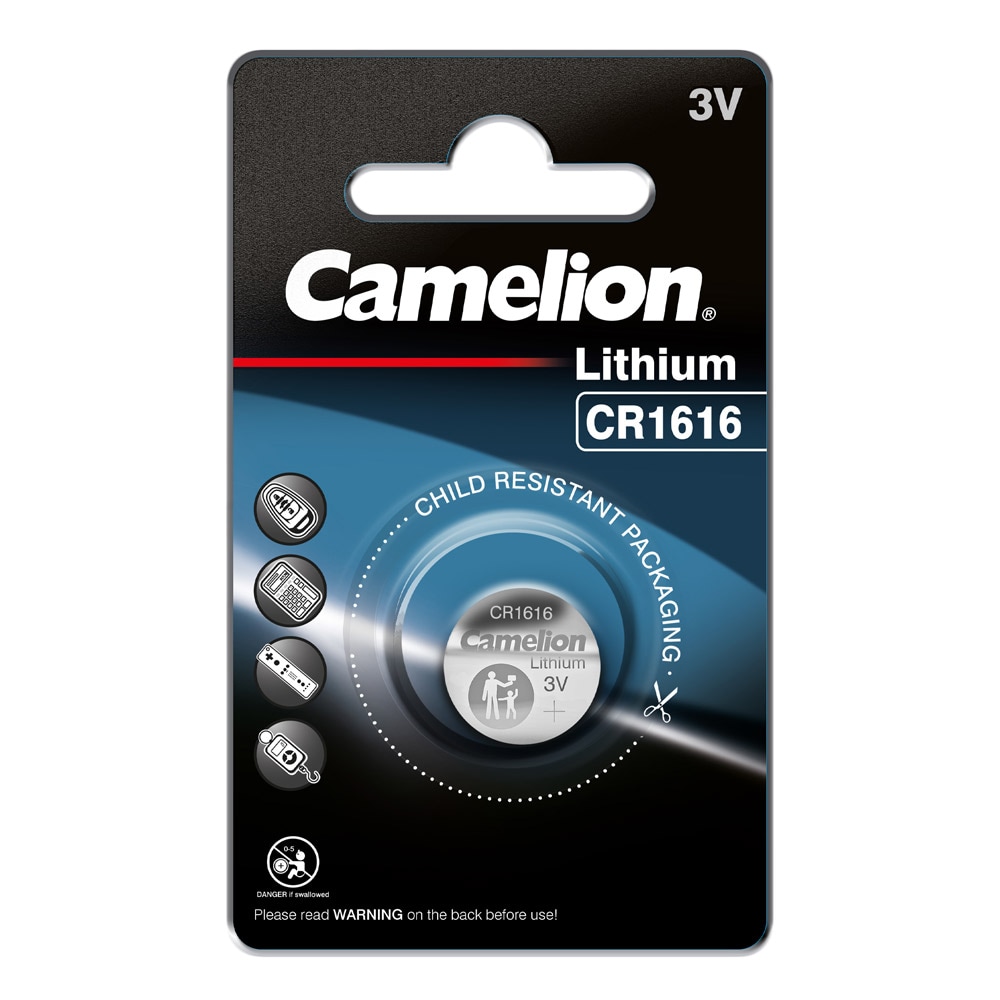 Camelion CR1616 litium knappcellebatteri 3V 50mAh 1-pk