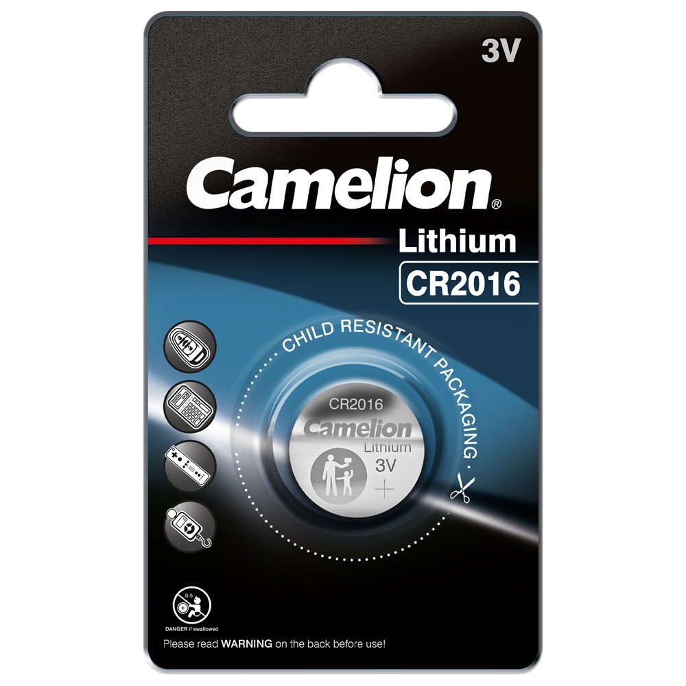 Camelion CR2016 litium knappcellebatteri 3V 75mAh 1-pk